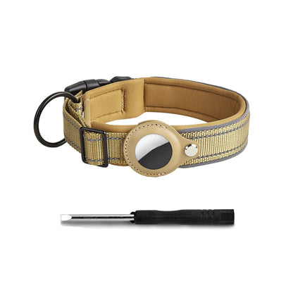 Airtag paikannuspanta, heijastava, jykevä, useita eri värejä / Reflective AirTag Dog Collar, Heavy Duty Dog Collar with Adjustable AirTag Holder Case Accessories for Small Medium Large Dogs