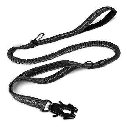 Heijastava, jykevä koiranhihna, eri värejä / Reflective Shock Absorbing Pet Leashes with Car Seatbelt for Large Dogs Heavy Duty Tactical Bungee Dog Leash No Pull Dog Leash