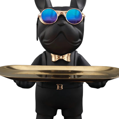 Multi-purpose bulldog animal statue