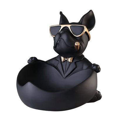 Multi-purpose bulldog animal statue