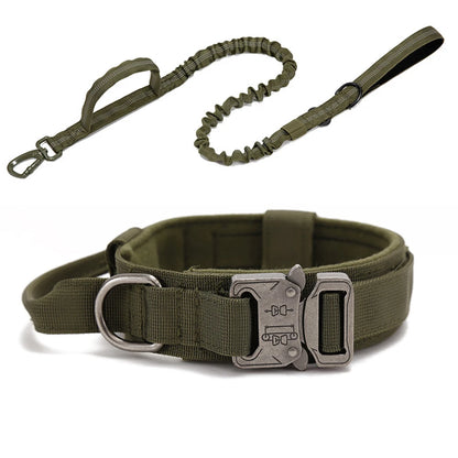 Taktinen koiran panta+hihna paketti, tai erikseen,useita värejä / Pet Dog Collar Leash Set Nylon Material Durable Dog Collar Reflective Leash Pet Tactical Training Dog Collar Large Dog Leash Set