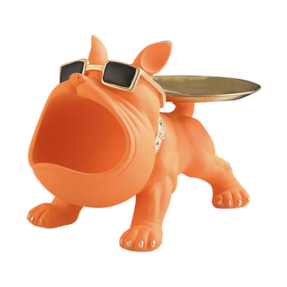 Multi-purpose bulldog animal statue