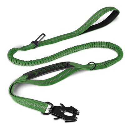 Heijastava, jykevä koiranhihna, eri värejä / Reflective Shock Absorbing Pet Leashes with Car Seatbelt for Large Dogs Heavy Duty Tactical Bungee Dog Leash No Pull Dog Leash