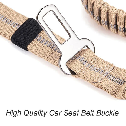 Heijastava, jykevä koiranhihna, eri värejä / Reflective Shock Absorbing Pet Leashes with Car Seatbelt for Large Dogs Heavy Duty Tactical Bungee Dog Leash No Pull Dog Leash