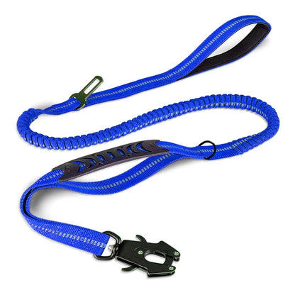 Heijastava, jykevä koiranhihna, eri värejä / Reflective Shock Absorbing Pet Leashes with Car Seatbelt for Large Dogs Heavy Duty Tactical Bungee Dog Leash No Pull Dog Leash