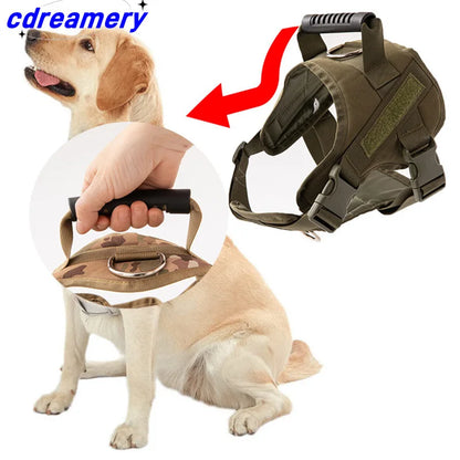 Lyhyet, taktiset valjaat armeija koiravaljaat, eri värejä / CDY Tactical Dog Harness with Handle Military Style Walking Leash for Medium to Large Dogs Puppy Training Accessory 1 Piece